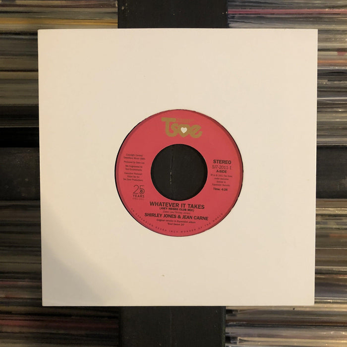 Shirley Jones & Jean Carne - Whatever It Takes (Joey Negro Club Mix) - 7" Vinyl. This is a product listing from Released Records Leeds, specialists in new, rare & preloved vinyl records.