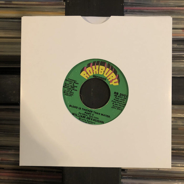 William DeVaughn - Blood Is Thicker Than Water - 7" Vinyl. This is a product listing from Released Records Leeds, specialists in new, rare & preloved vinyl records.