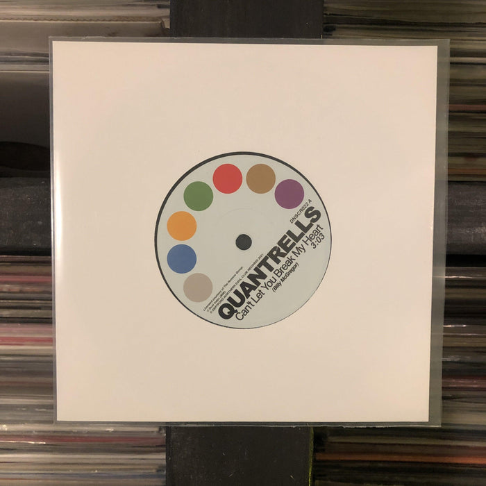 Quantrells / Promise - Can’t Let You Break My Heart / I’m Not Ready For Love. This is a product listing from Released Records Leeds, specialists in new, rare & preloved vinyl records.