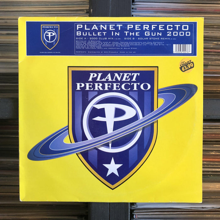 Planet Perfecto ‎– Bullet In The Gun 2000. This is a product listing from Released Records Leeds, specialists in new, rare & preloved vinyl records.