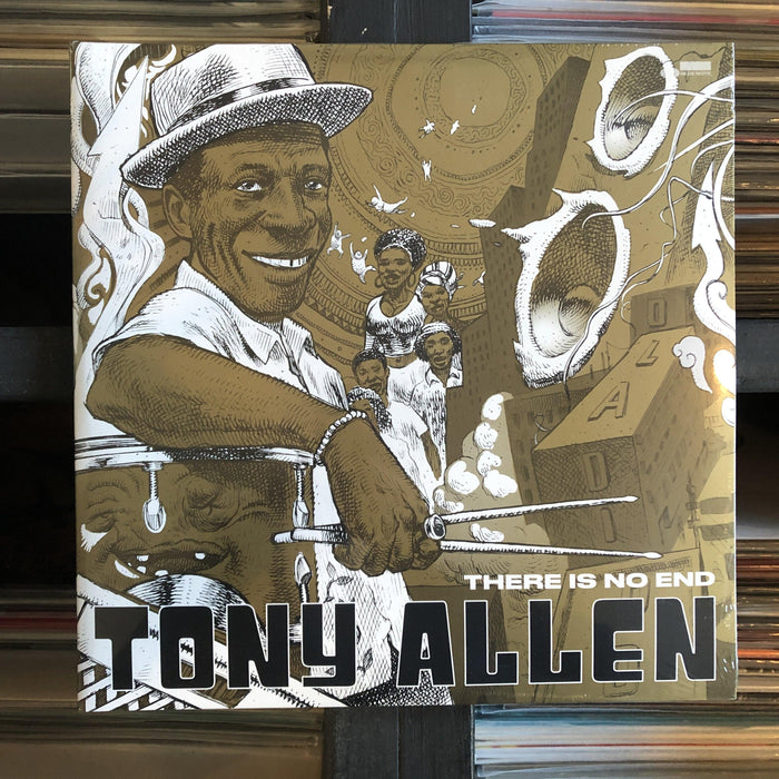 Tony Allen - There Is No End - 2 x Vinyl LP + Slipmat, Drumsticks, Poster & Tote. This is a product listing from Released Records Leeds, specialists in new, rare & preloved vinyl records.