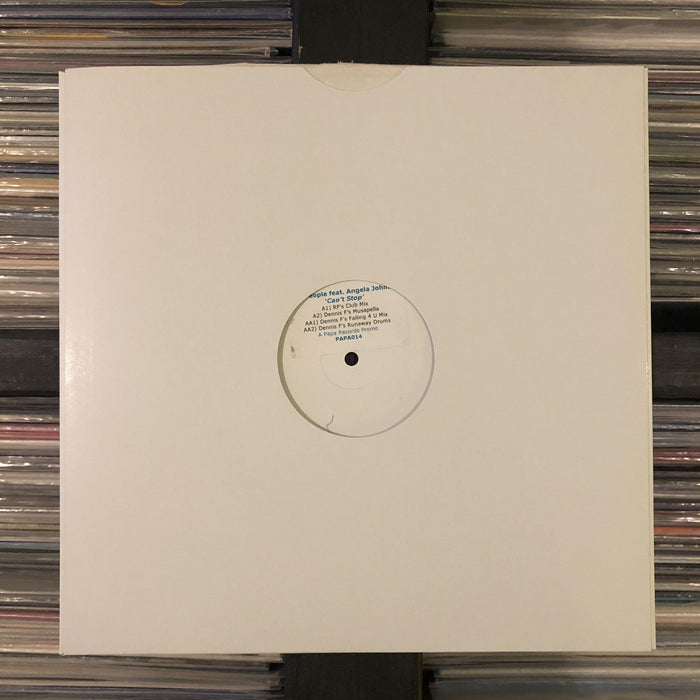 Reel People feat. Angela Johnson - Can't Stop - 12" Vinyl (White Label). This is a product listing from Released Records Leeds, specialists in new, rare & preloved vinyl records.