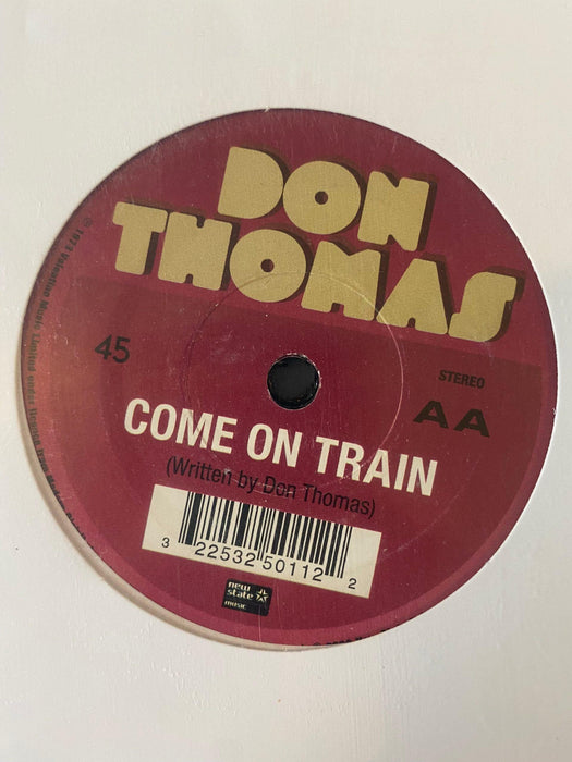 Don Thomas - Come On Train (Ian Parton Remix) - 7" Vinyl. This is a product listing from Released Records Leeds, specialists in new, rare & preloved vinyl records.