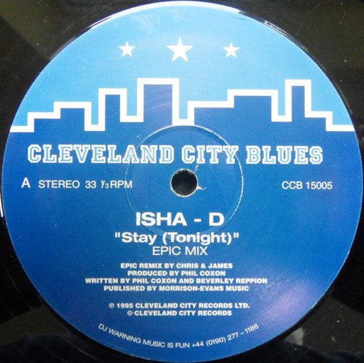 Isha-D - Stay (Tonight) - 12" Vinyl. This is a product listing from Released Records Leeds, specialists in new, rare & preloved vinyl records.