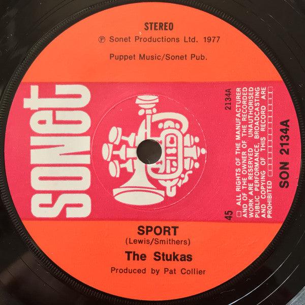 The Stukas - I Like Sport - 7" Vinyl. This is a product listing from Released Records Leeds, specialists in new, rare & preloved vinyl records.