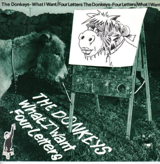 The Donkeys – What I Want / Four Letters - 2nd Hand - 7". This is a product listing from Released Records Leeds, specialists in new, rare & preloved vinyl records.