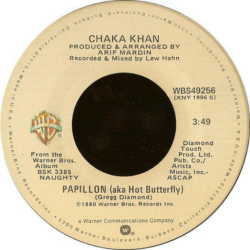 Chaka Khan - Papillon (aka Hot Butterfly) / Too Much Love - 7" Vinyl. This is a product listing from Released Records Leeds, specialists in new, rare & preloved vinyl records.