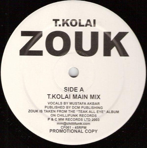 T.Kolai - Zouk - 12" Vinyl. This is a product listing from Released Records Leeds, specialists in new, rare & preloved vinyl records.