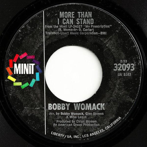 Bobby Womack - More Than I Can Stand - 7" Vinyl. This is a product listing from Released Records Leeds, specialists in new, rare & preloved vinyl records.