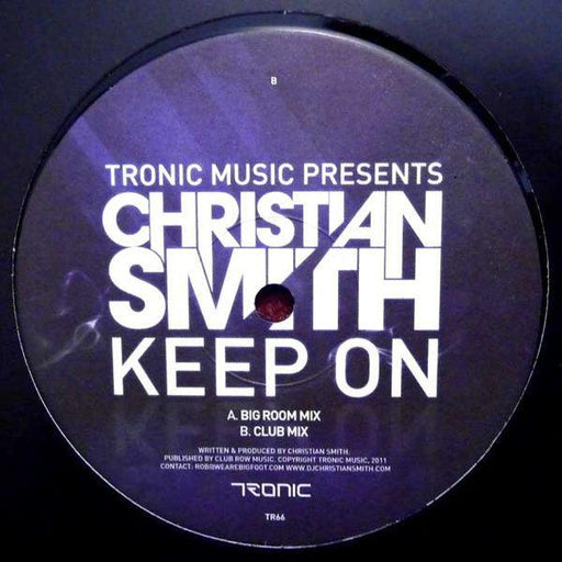 Christian Smith - Keep On - 12" Vinyl. This is a product listing from Released Records Leeds, specialists in new, rare & preloved vinyl records.