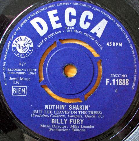 Billy Fury - Nothin' Shakin' (But The Leaves On The Trees) - 7" Vinyl. This is a product listing from Released Records Leeds, specialists in new, rare & preloved vinyl records.