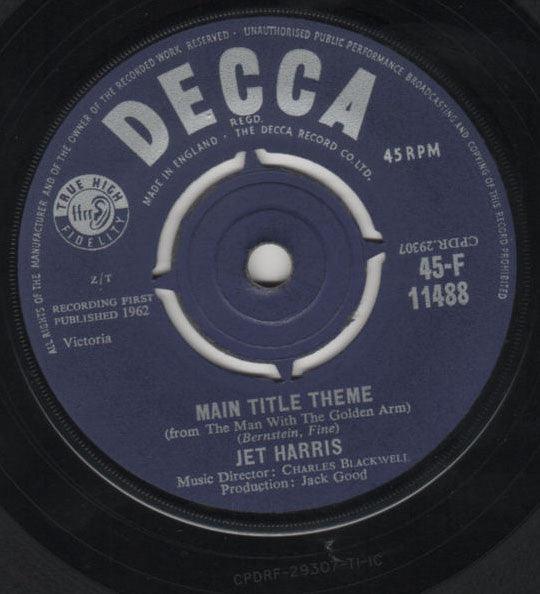 Jet Harris - Main Title Theme (From The Man With The Golden Arm) - 7" Vinyl. This is a product listing from Released Records Leeds, specialists in new, rare & preloved vinyl records.