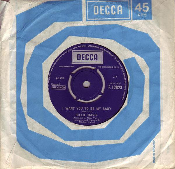 Billie Davis - I Want You To Be My Baby - 7" Vinyl. This is a product listing from Released Records Leeds, specialists in new, rare & preloved vinyl records.