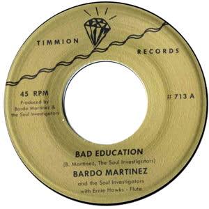 Bardo Martinez & The Soul Investigators - Bad Education - 7" Vinyl. This is a product listing from Released Records Leeds, specialists in new, rare & preloved vinyl records.