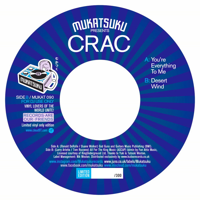 Crac - You're Everything To Me - 7" Vinyl