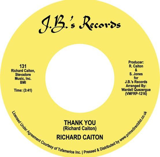 Richard Caiton - Thank You / Where Is The Love - 7" Vinyl (RSD 2023) - Released Records