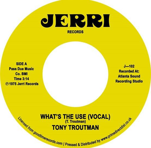 Tony Troutman - What's The Use? / Instrumental - 7" Vinyl (RSD 2023) - Released Records